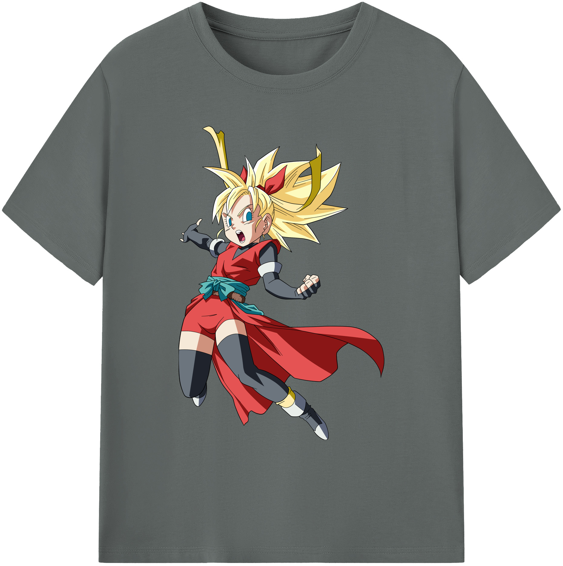 （画像用） ドラゴンボール カリフラ DRAGON BALL Caulifla 綿100％ メンズ半袖Tシャツ｜肌触りやわらか＆通気性